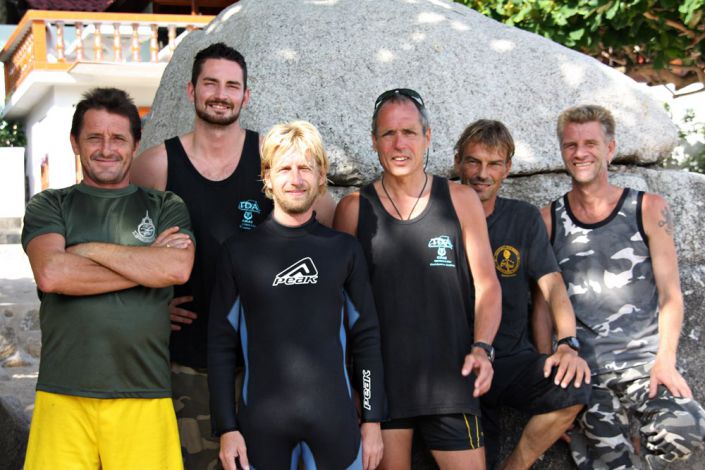Nach dem Tauchgang mit Calypso Diving auf Koh Tao