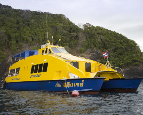 Tauschiff Stingray am Tauchspot